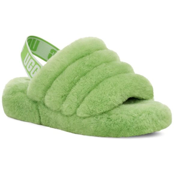 NEW SZ 5 UGG Women's Fluff Yeah Slide Shearling Fur 1095119 in Apple Sandal logo - Picture 5 of 10
